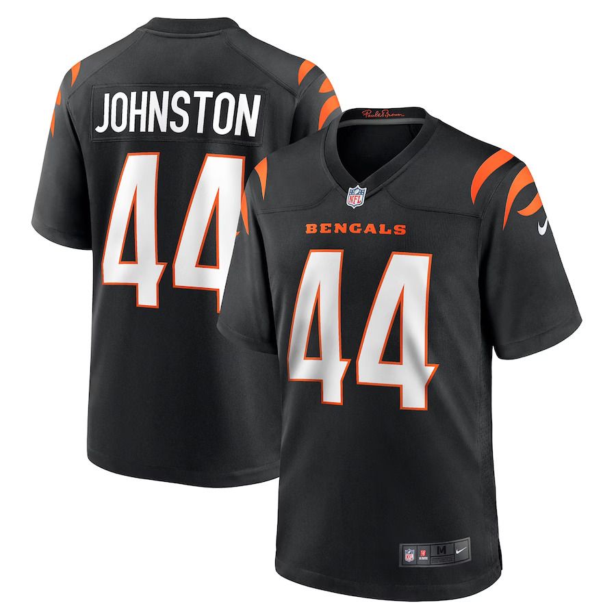 Men Cincinnati Bengals 44 Clay Johnston Nike Black Game NFL Jersey